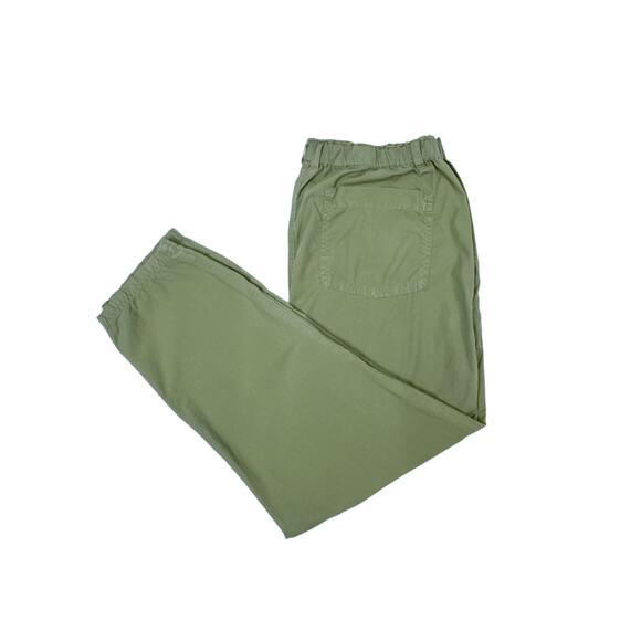 Lou & Grey for LOFT - Size L Army Green 100% Cotton Cargo Pants Casual - Picture 3 of 5